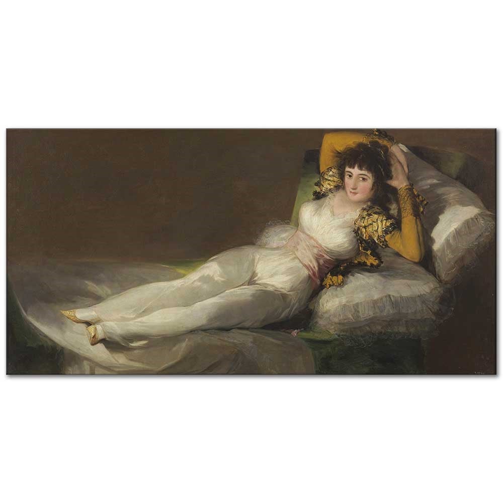 Francisco de Goya Maya Giyinikken Kanvas Tablo