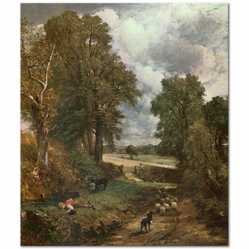 John Constable Mısır Tarlası ve Ağaçlar Kanvas Tablo