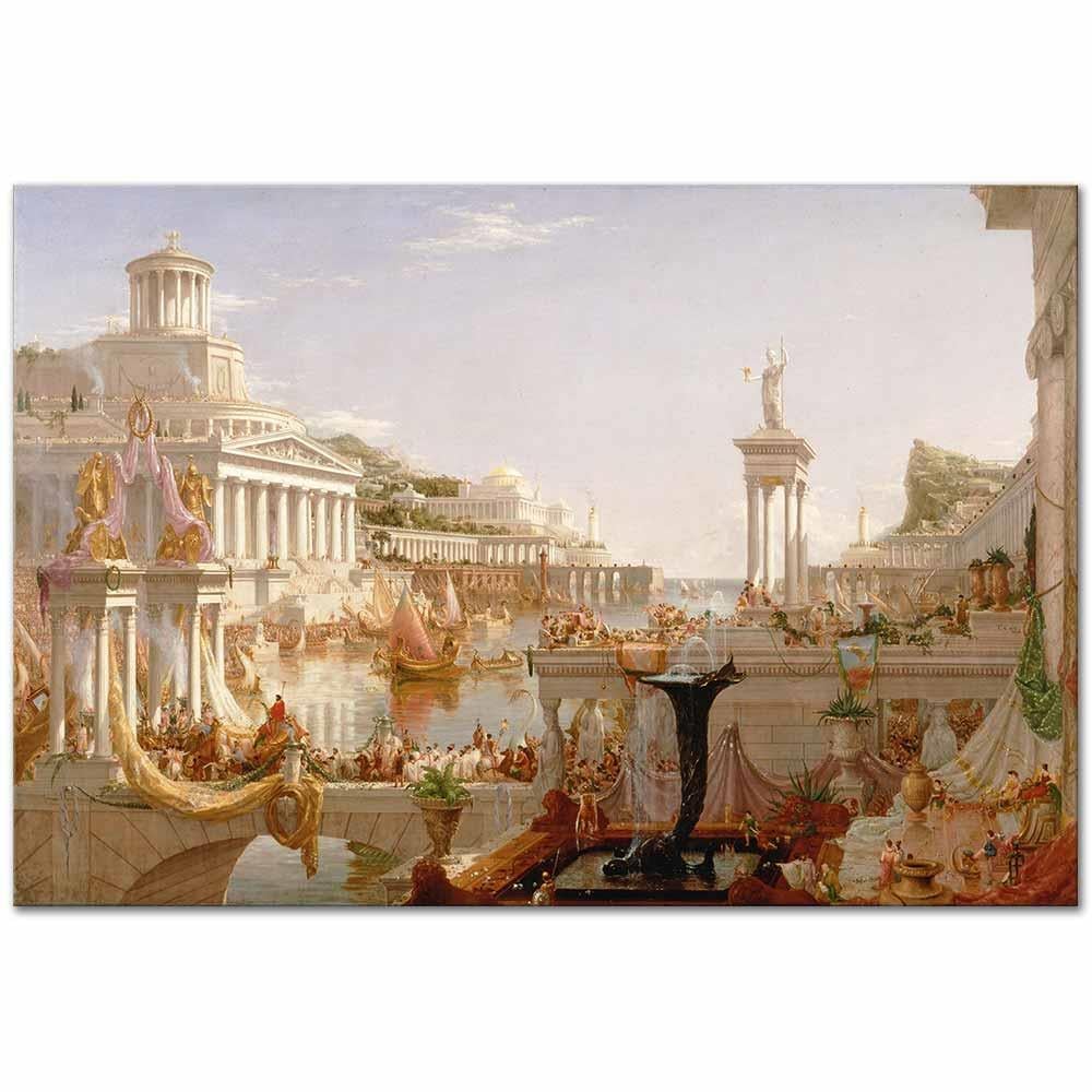 Thomas Cole İmparatorluğun Rotası Tüketim Kanvas Tablo