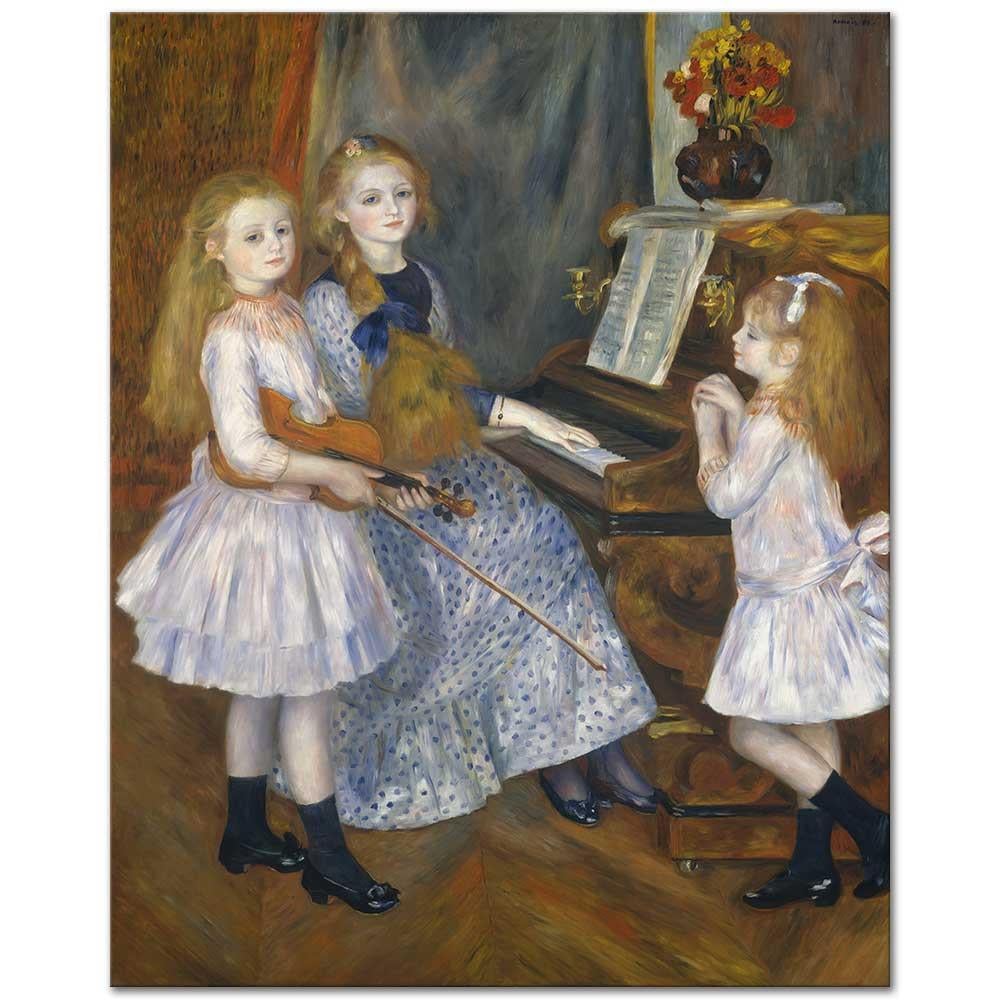 Pierre Auguste Renoir Catulle Mendès'in Kızları Kanvas Tablo