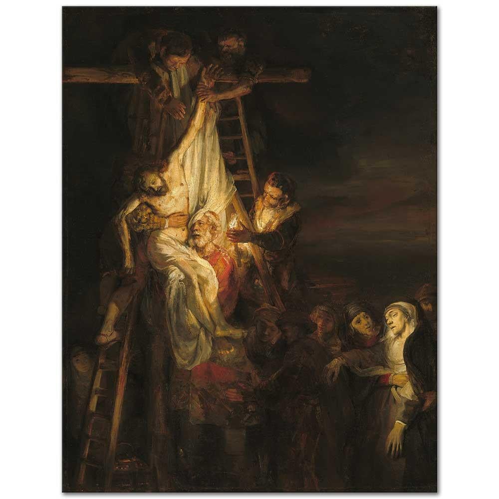 Rembrandt van Rijn Çarmıhtan İndiriş Kanvas Tablo