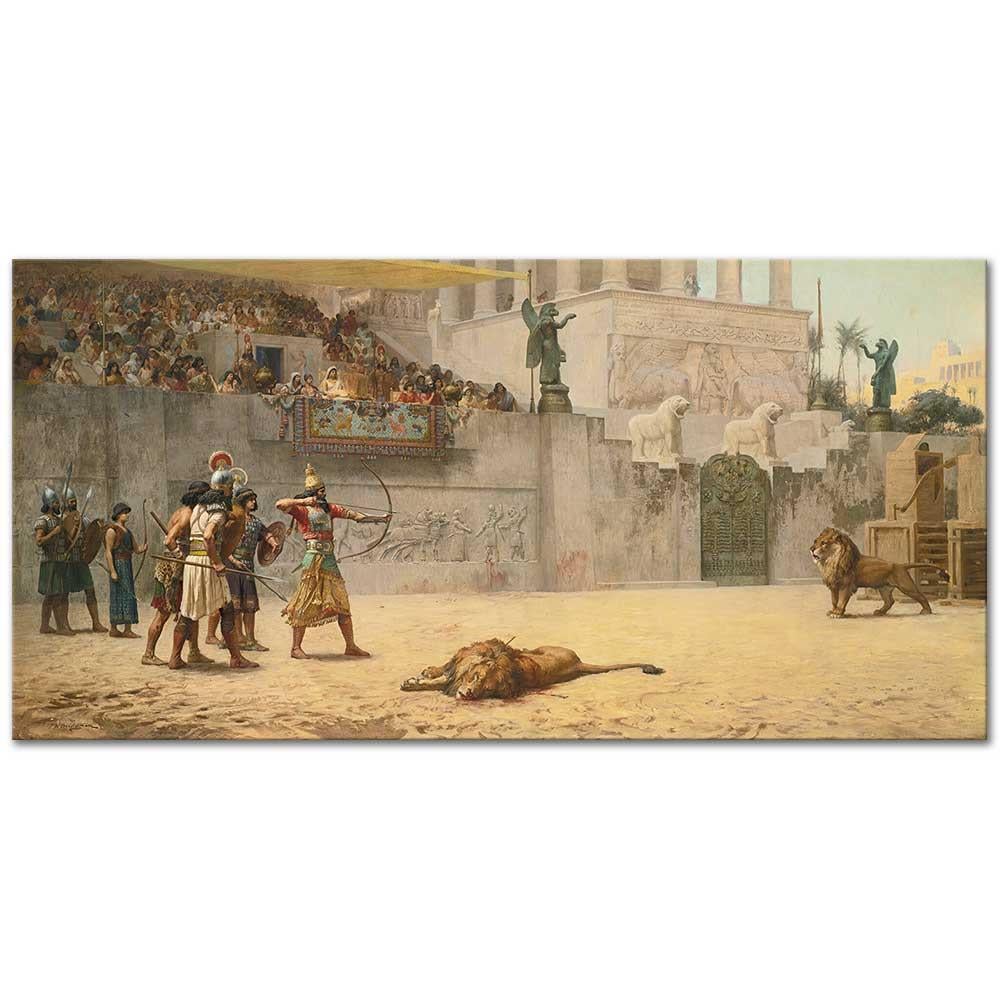 The Diversion of an Assyrian King by Frederick Arthur Bridgman as Art Print