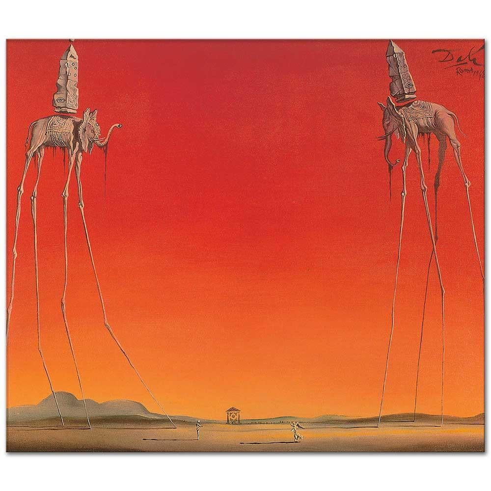 The Elephants by Salvador Dali as Art Print