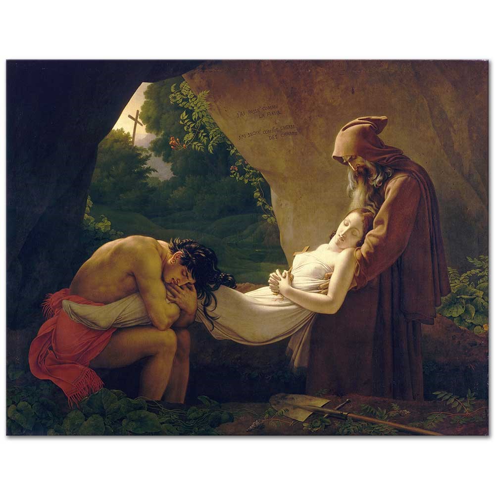 Anne Louis Girodet Atala'nın Cenazesi Kanvas Tablo