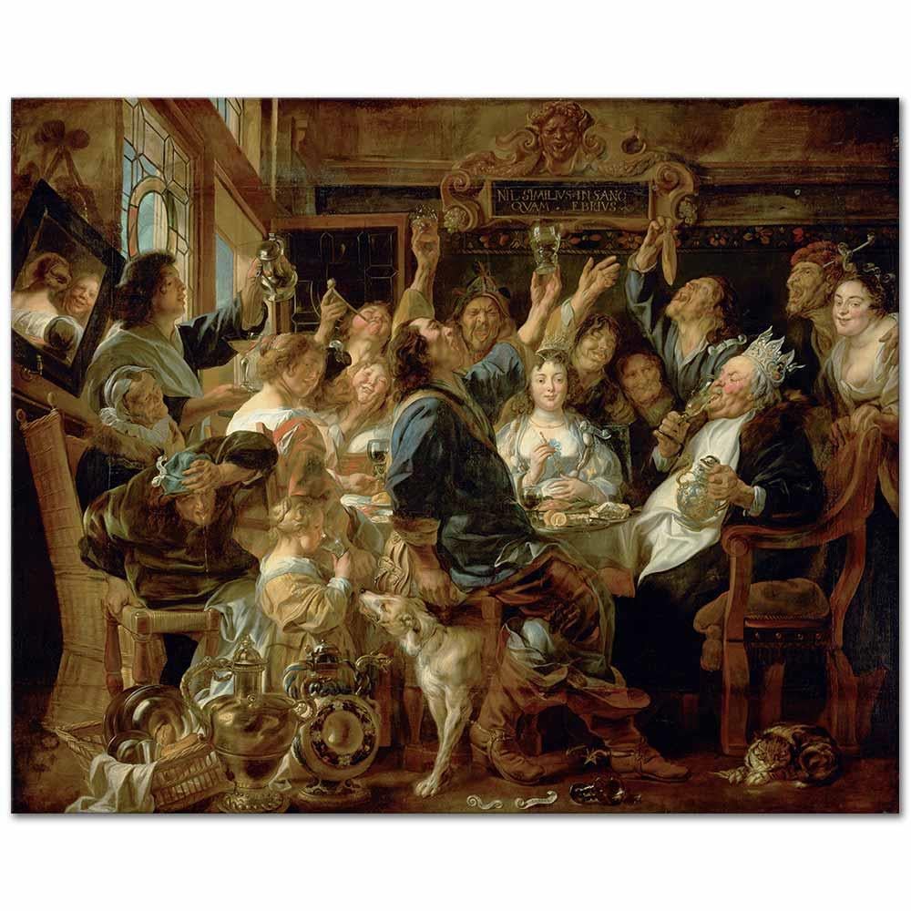 The Feast Of The Bean King by Jacob Jordaens as Fine Art Print
