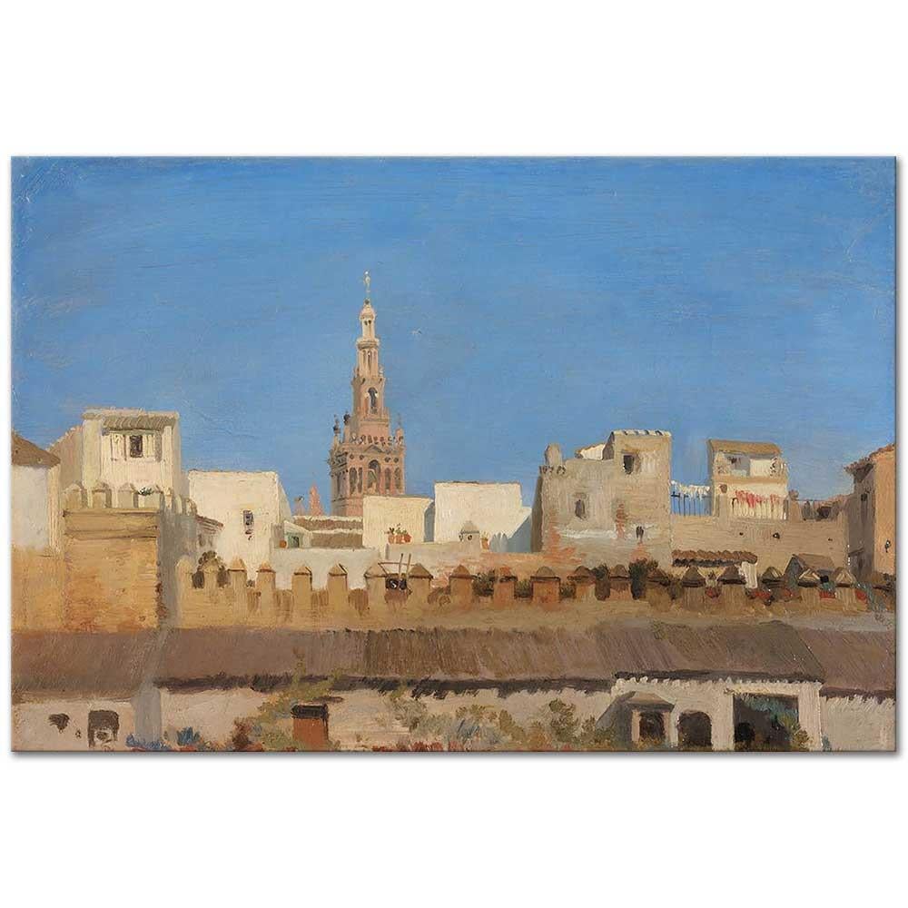 The Giralda Seville by Adrien Dauzats as Art Print