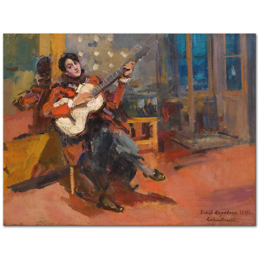 The Guitar Player by Konstantin Korovin as Fine Art Print