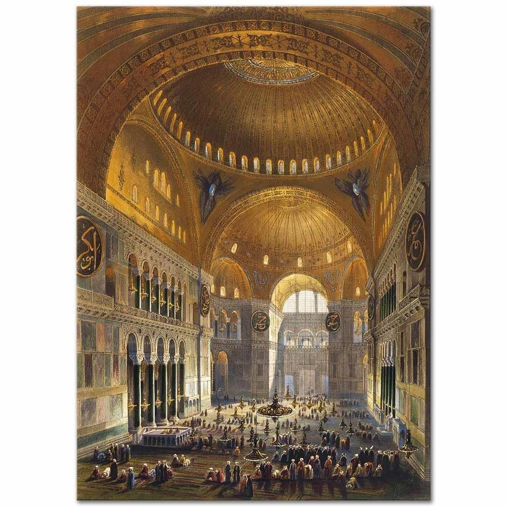 Gaspare Fossati Ayasofya Istanbul Kanvas Tablo