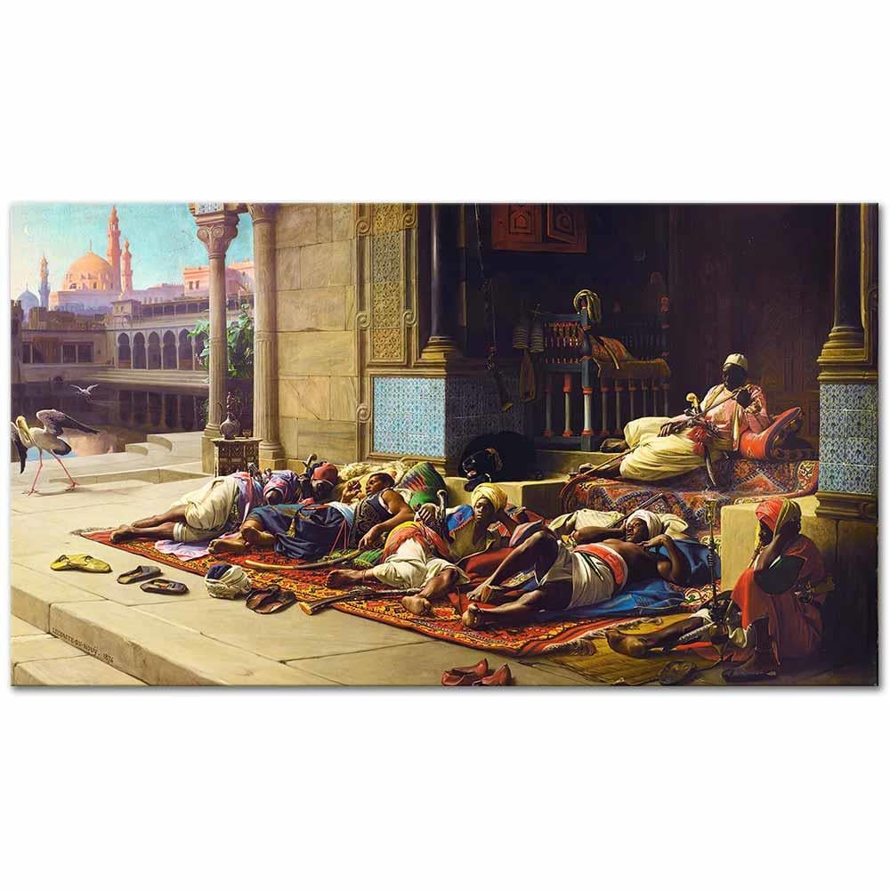Jean Jules Antoine Lecomte du Nouÿ Harem Kapısı Kahire Kanvas Tablo