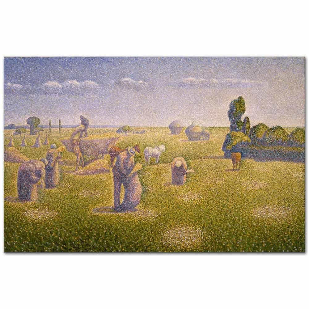 The Harvesters by Charles Angrand as Art Print