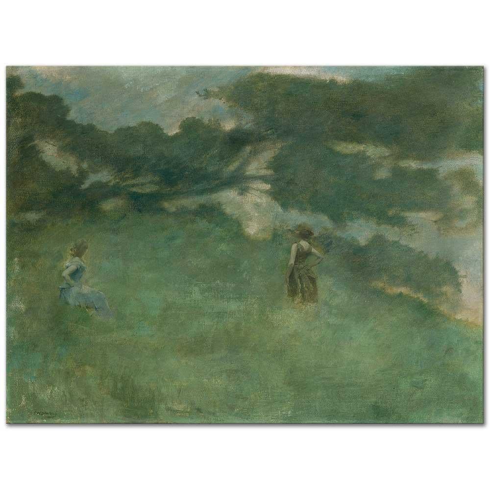 The Hermit Thrush by Thomas Wilmer Dewing as Art Print