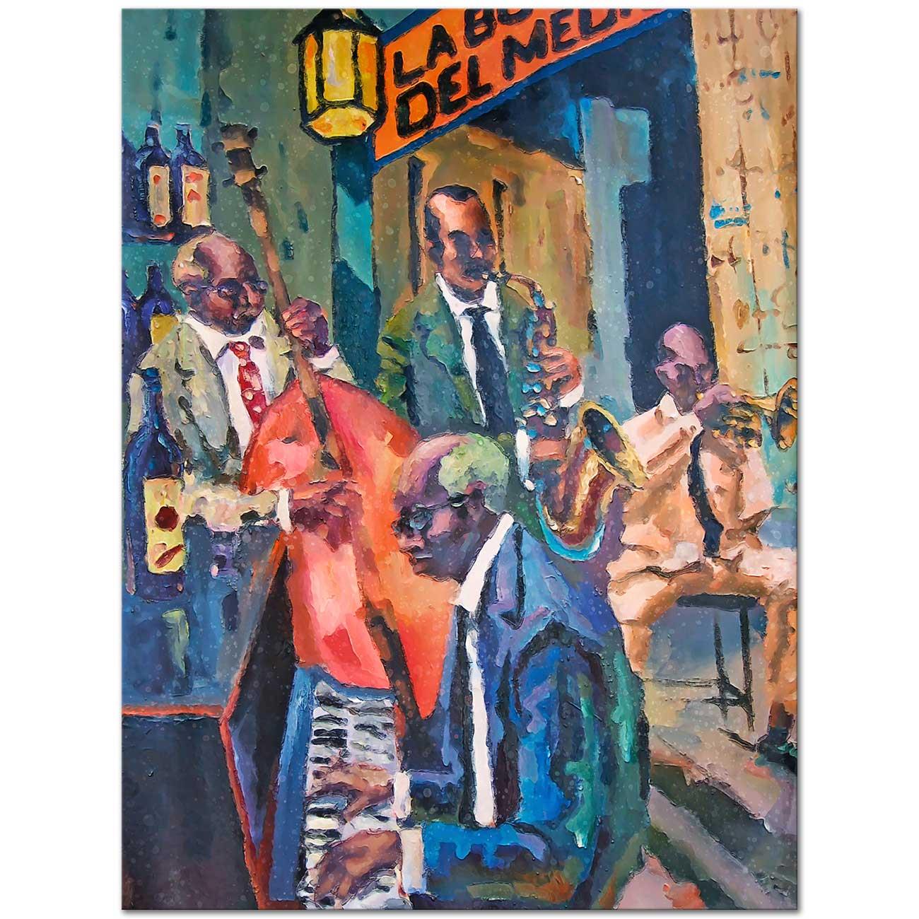 The Jazz Band on the Street Art Print