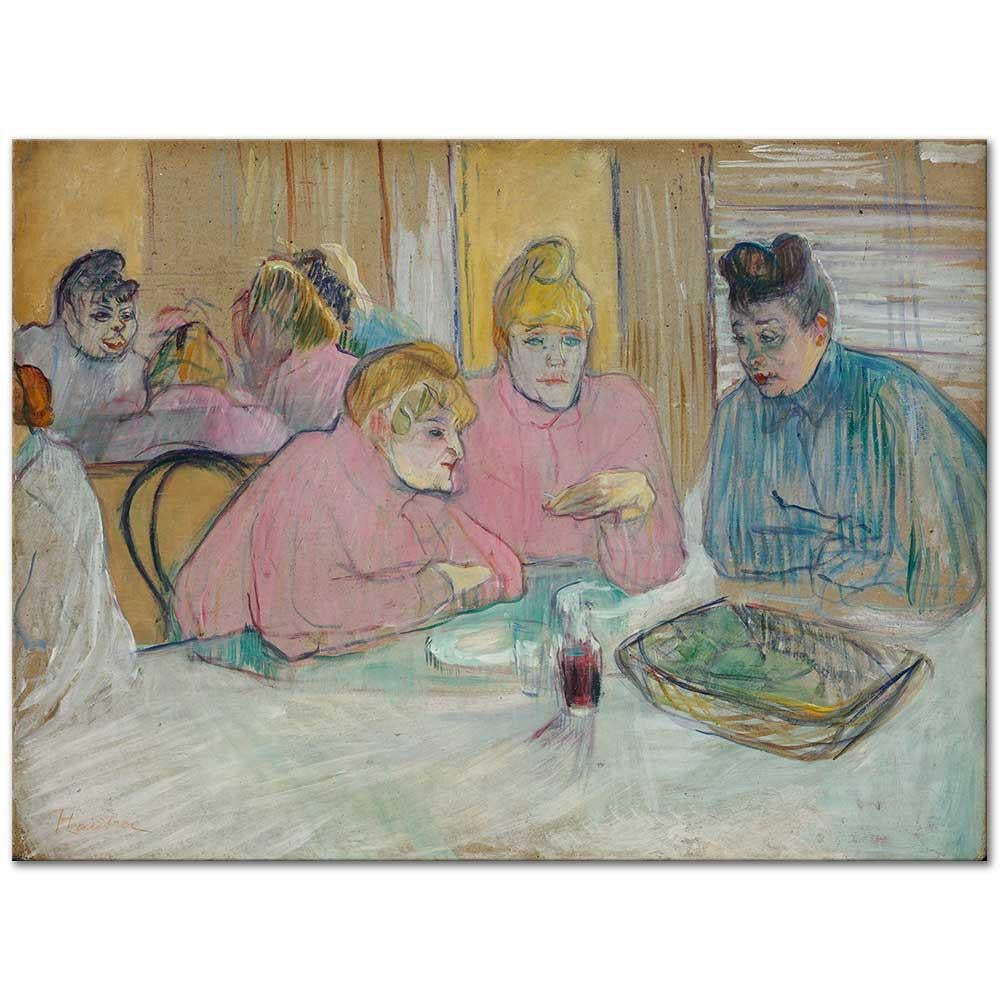 The Ladies in the Dining Room by Henri de Toulouse-Lautrec as Art Print