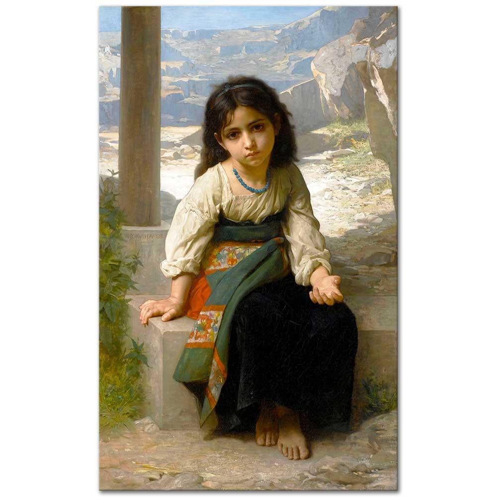 William Adolphe Bouguereau Küçük Dilenci Kanvas Tablo