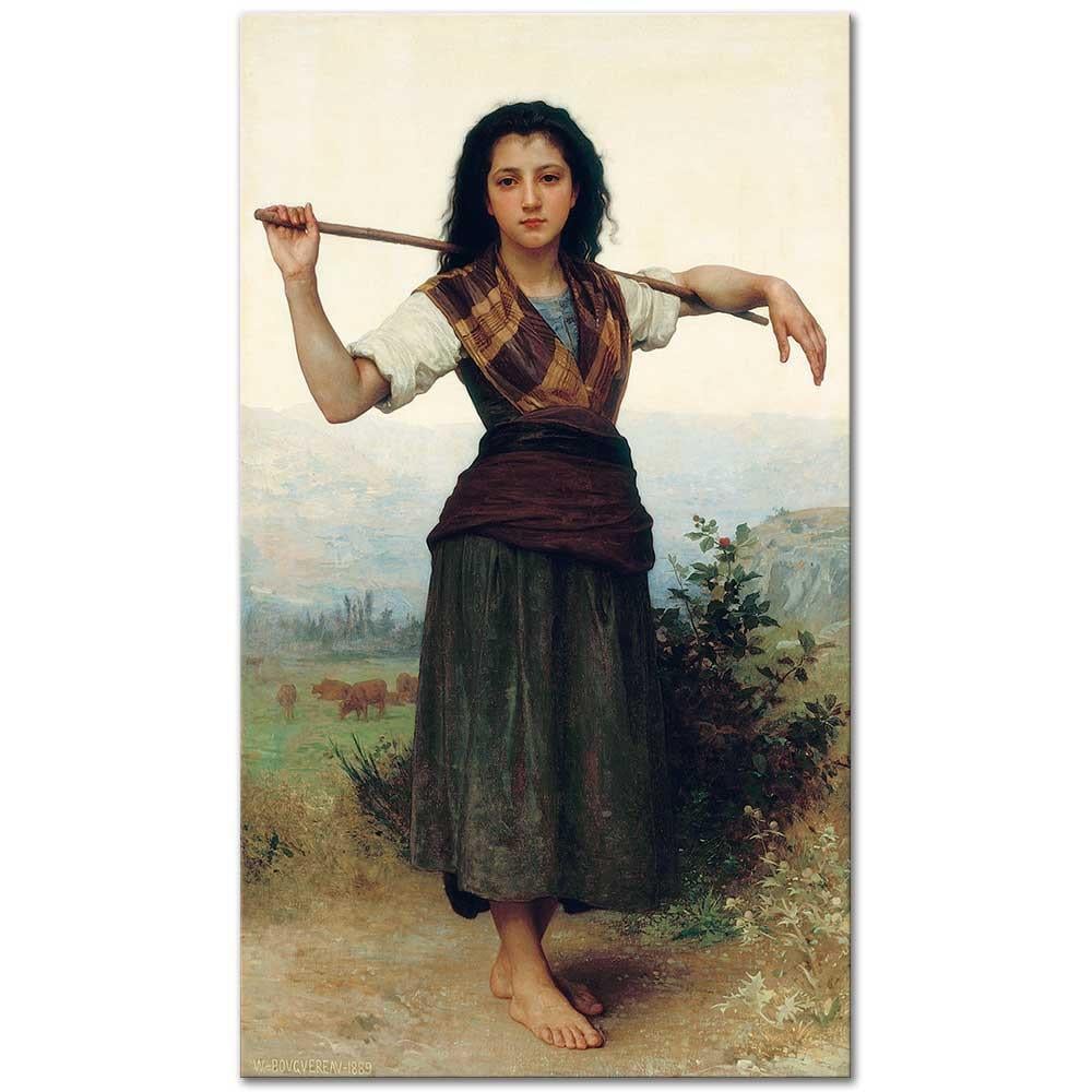 William Adolphe Bouguereau Küçük Çoban Kız Kanvas Tablo