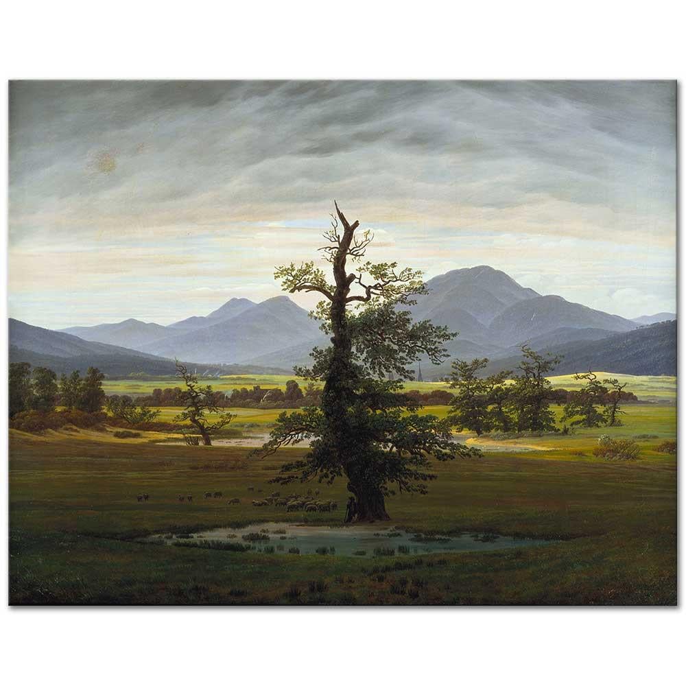 The Lonely Tree by Caspar David Friedrich as Fine Art Print