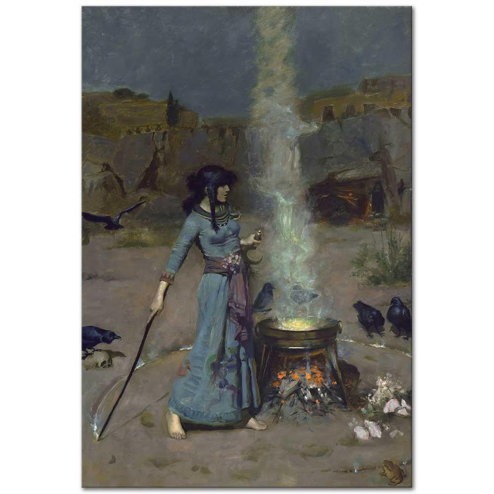 John William Waterhouse Sihirli Çember Kanvas Tablo