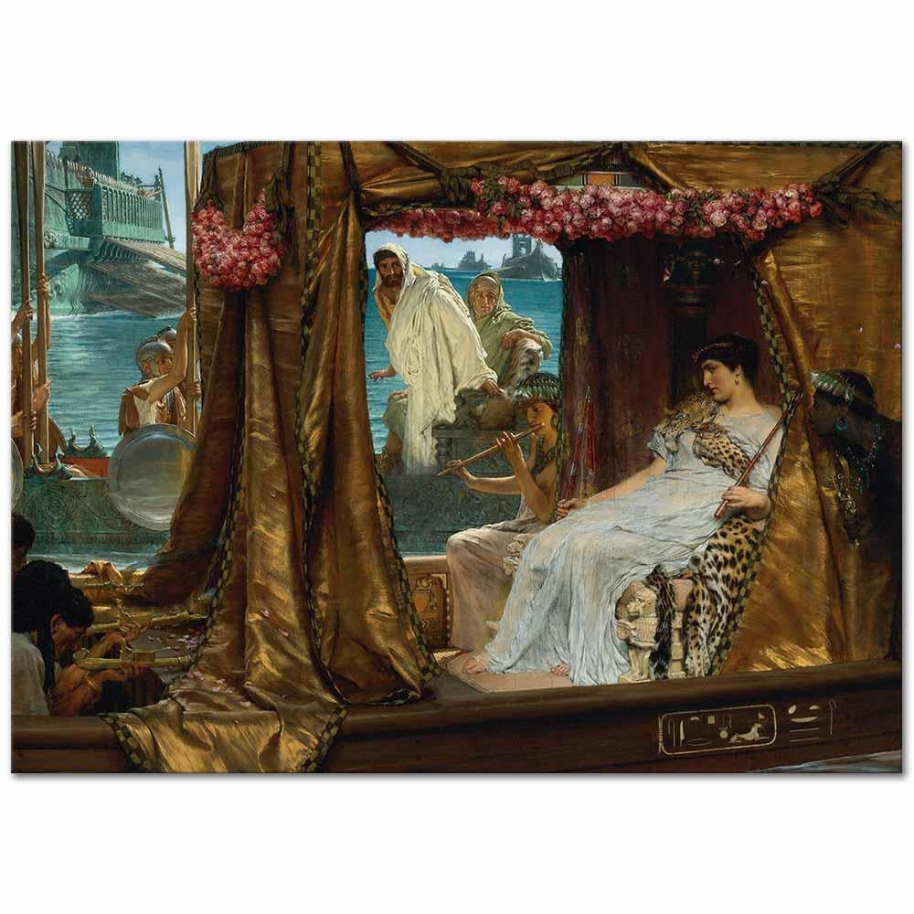 Sir Lawrence Alma-Tadema Antonius ve Kleopatra'nın Buluşması Kanvas Tablo