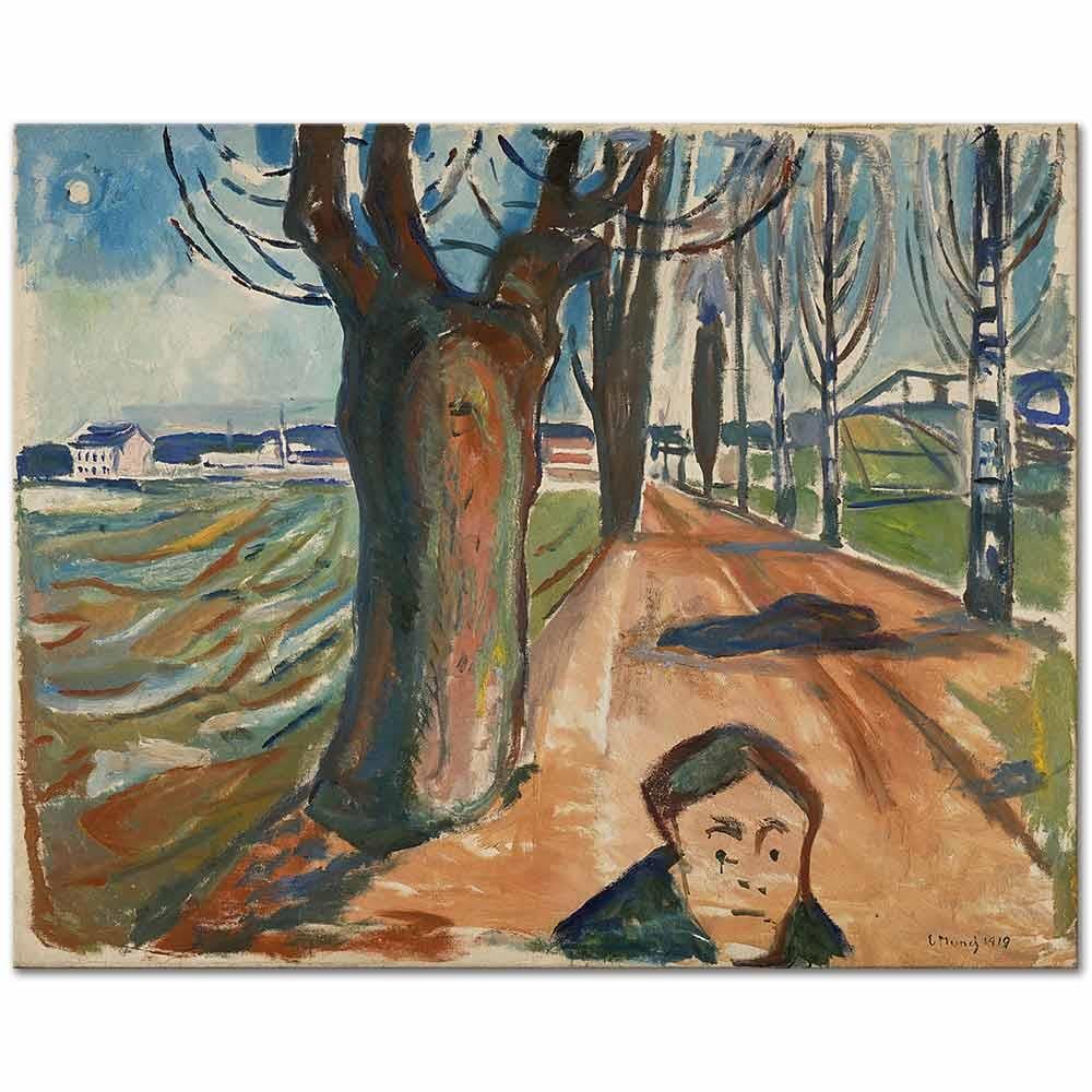 The Murderer in the Line by Edvard Munch as Art Print