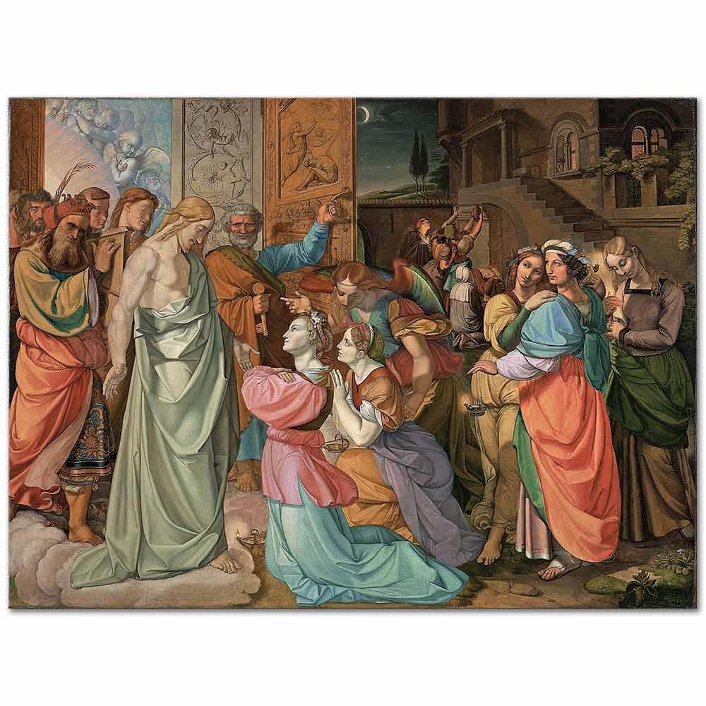 The Parable of Wise and Foolish Virgins by Peter von Cornelius as Art Print