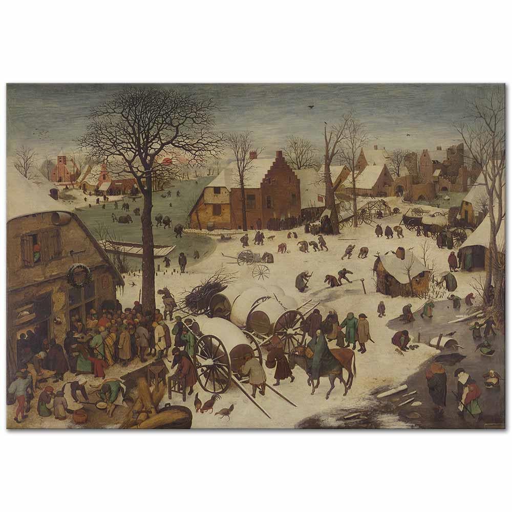 The People's Census at Bethlehem by Pieter Bruegel as Art Print