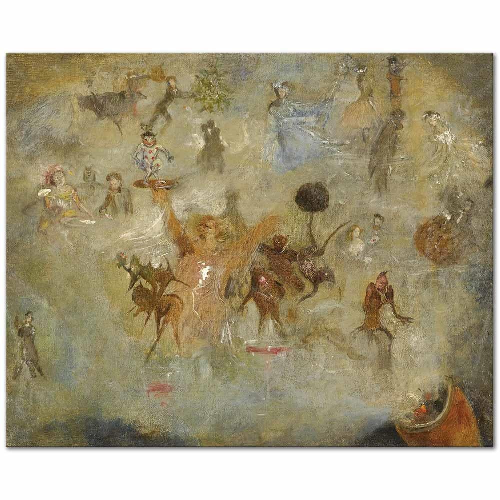 John Anster Fitzgerald Pipo Dumanında Rüya Kanvas Tablo