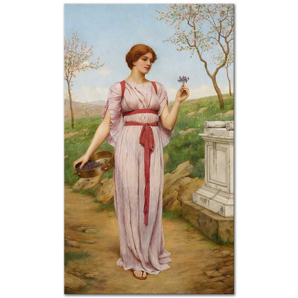 John William Godward Buket Kanvas Tablo