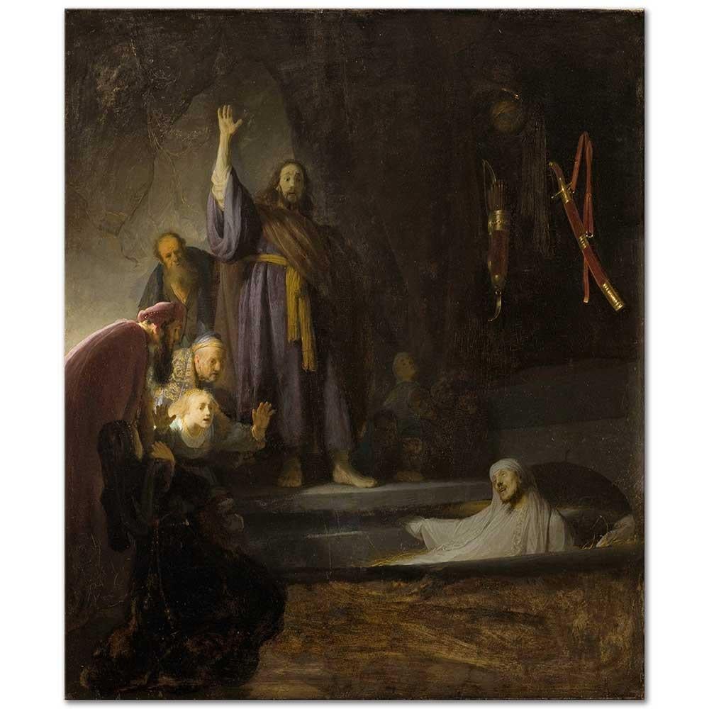 Rembrandt van Rijn Lazarus'un Dirilişi Kanvas Tablo