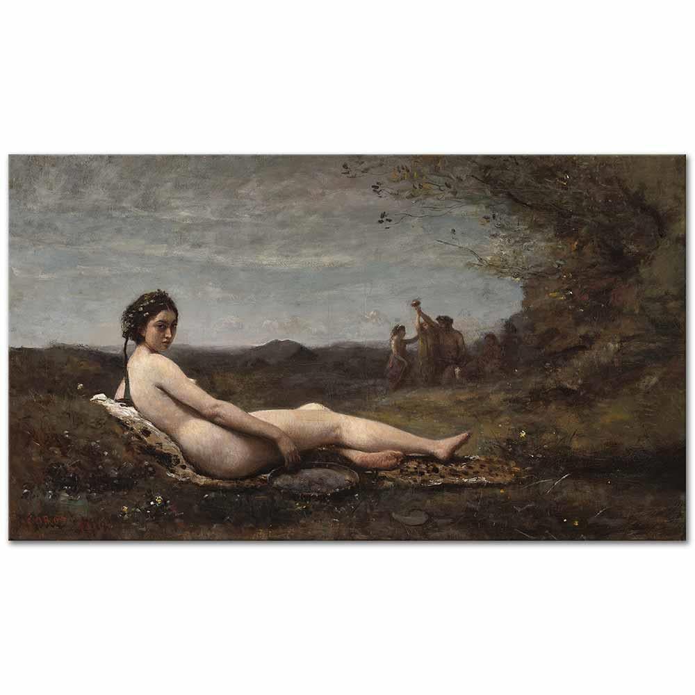 The Repose by Jean Baptiste Camille Corot as Art Print