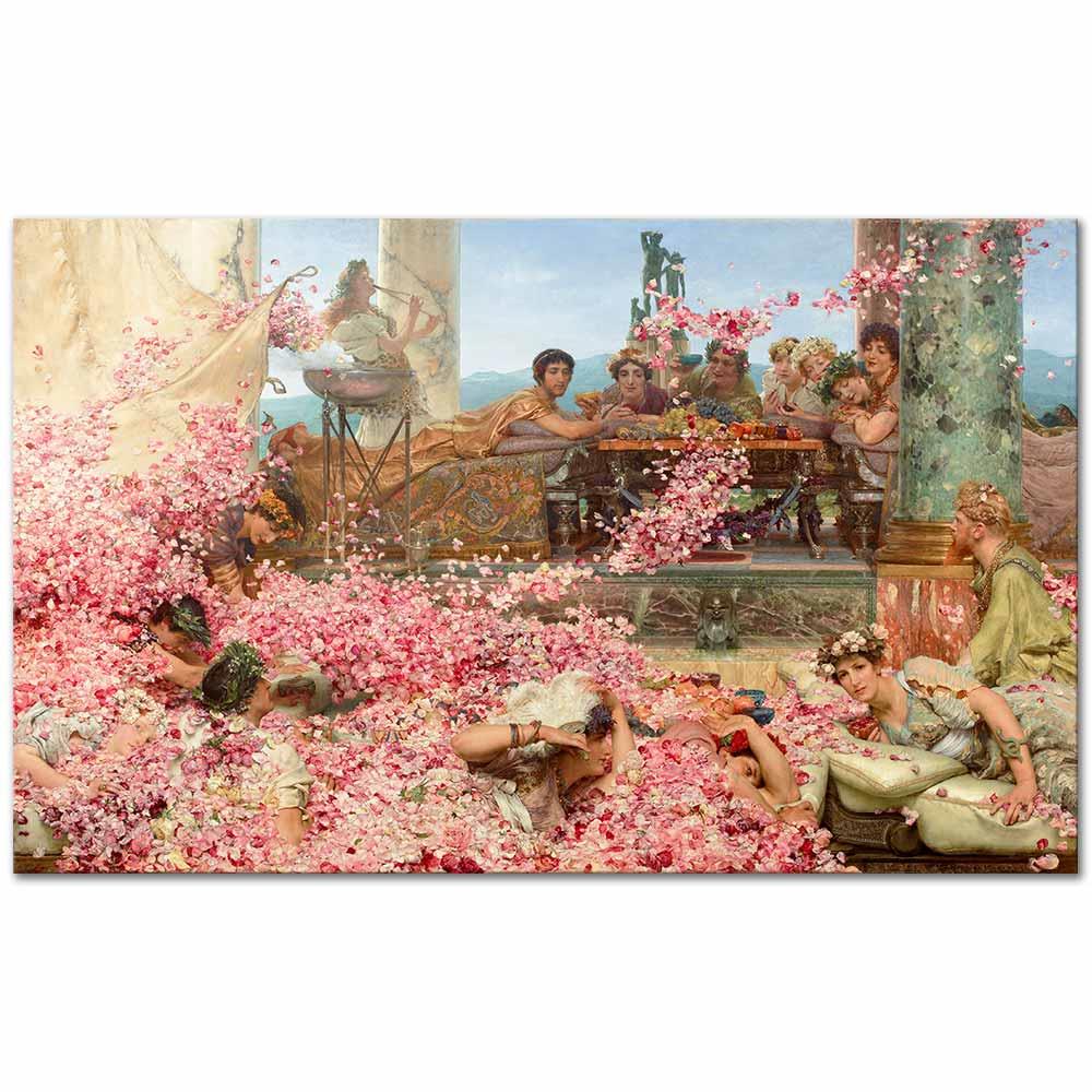 Sir Lawrence Alma Tadema Heliogabalus Gülleri Kanvas Tablo