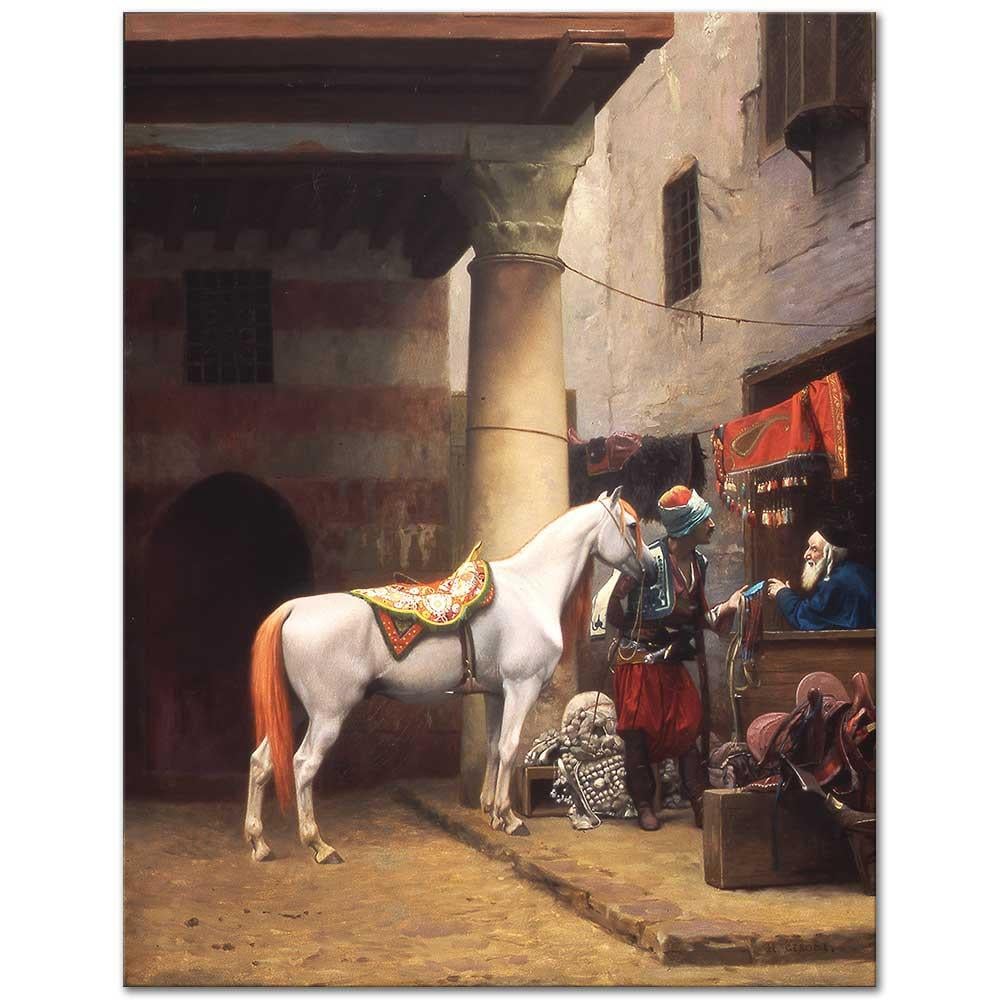 Jean Leon Gerome At Pazarı Kahire Kanvas Tablo