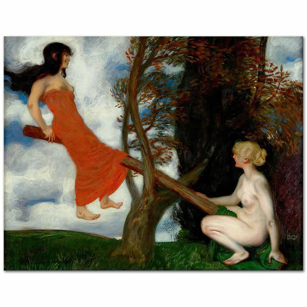 Franz von Stuck Tahterevalli Kanvas Tablo