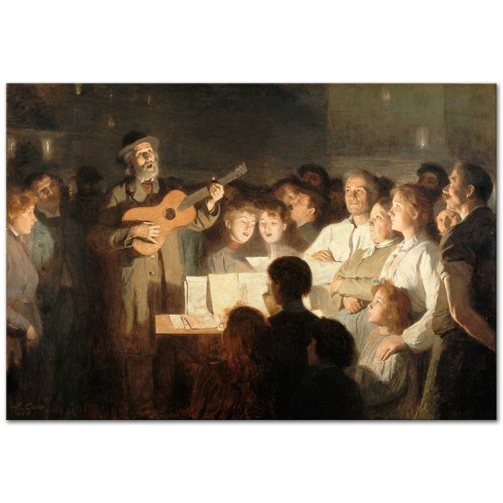 Victor Gabriel Gilbert Şarkı Tüccarı Kanvas Tablo