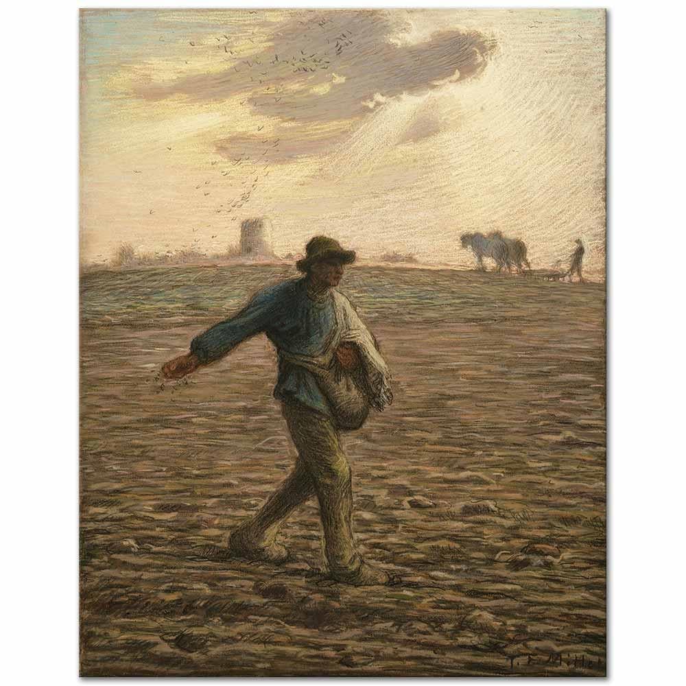 Jean-Francois Millet Tohum Ekimi Kanvas Tablo