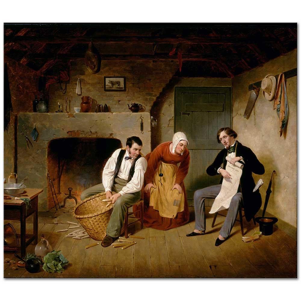 Francis William Edmonds Spekülatör Kanvas Tablo