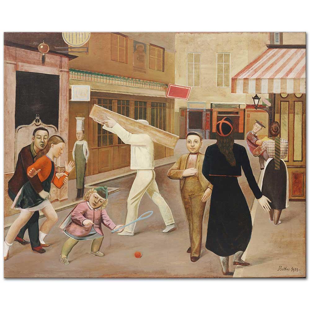The Street Scene by Balthus as Art Print