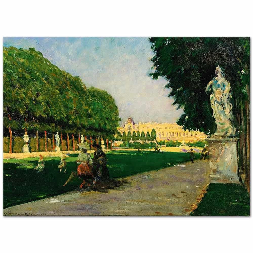 James Carroll Beckwith Yeşil Alan Versay Kanvas Tablo