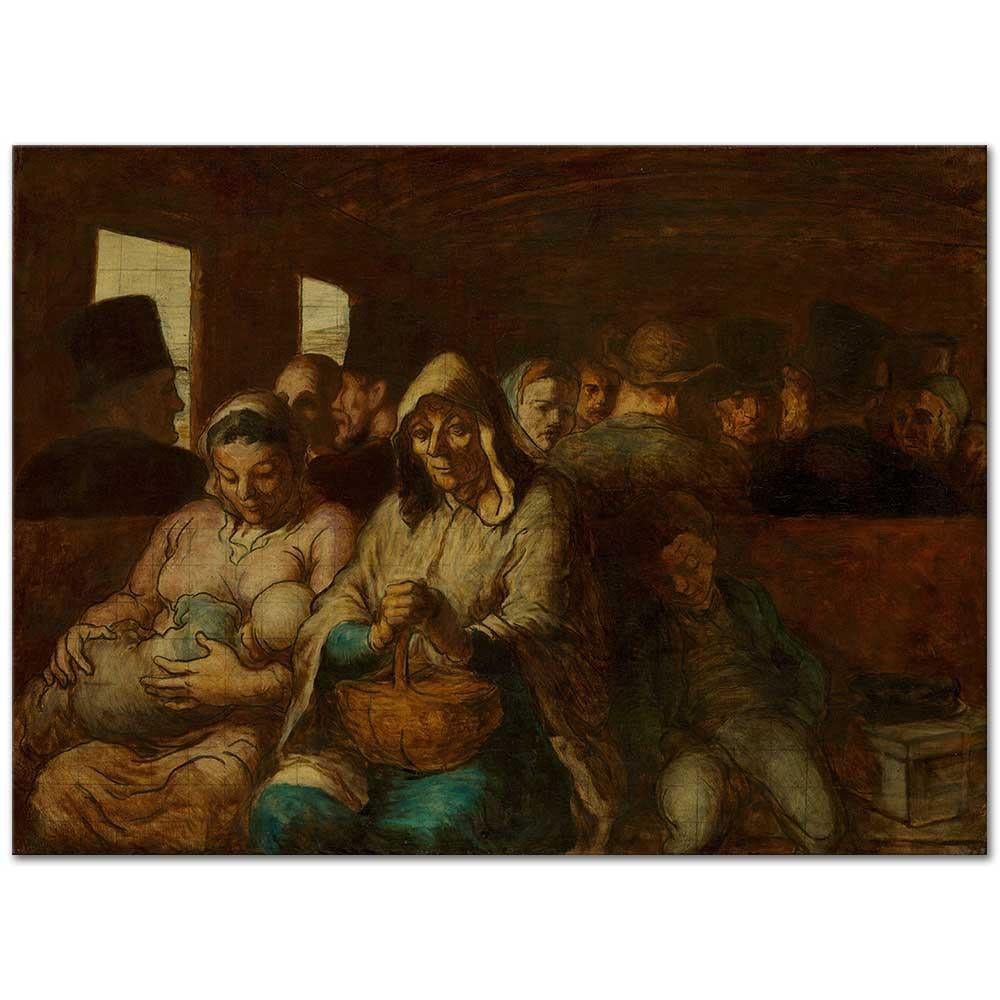 Honore Daumier Üçüncü Sınıf Arabası Kanvas Tablo