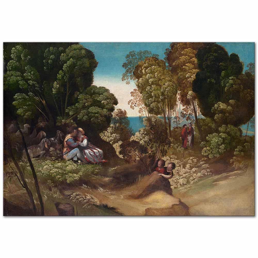 The Three Ages of Human by Dosso Dossi as Art Print