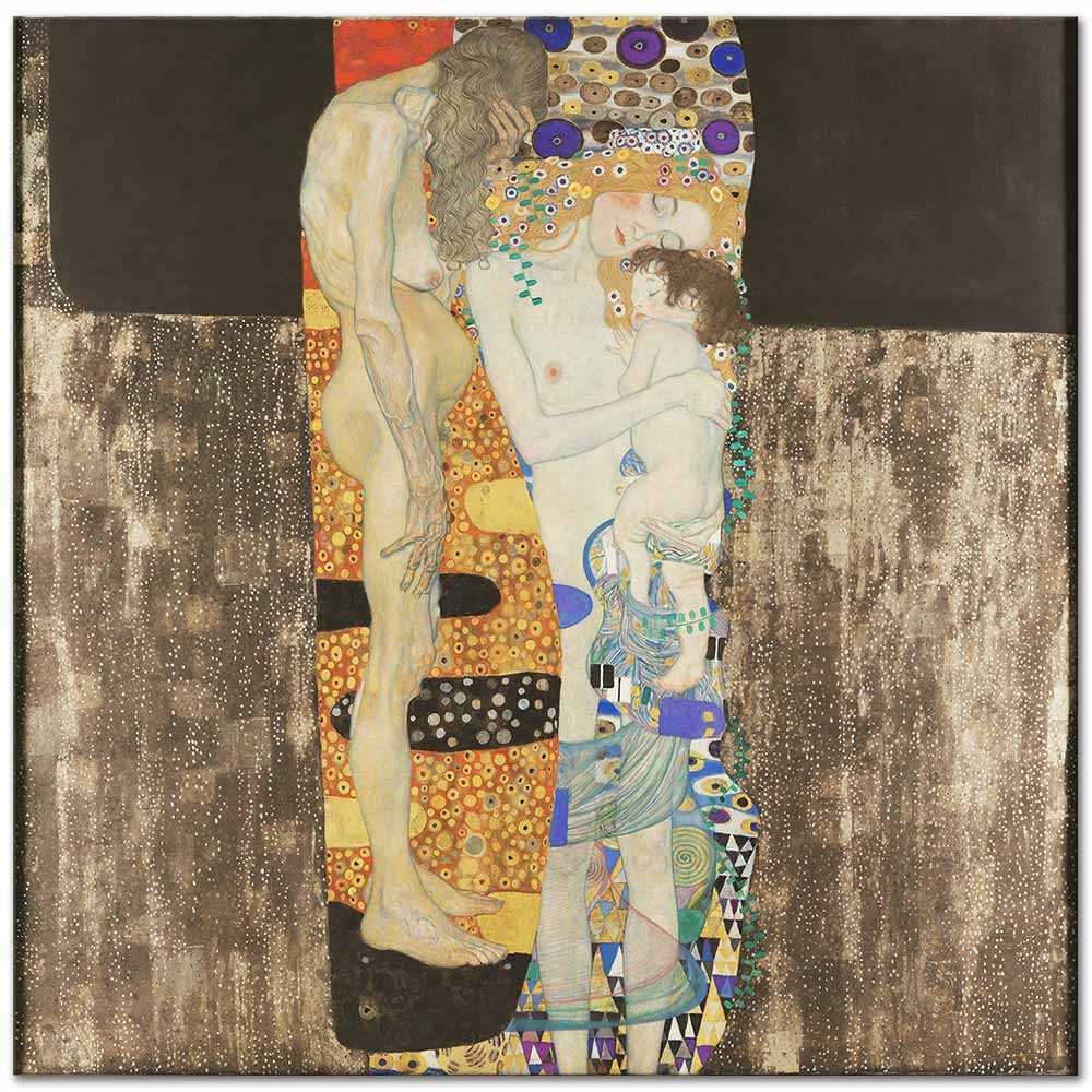 Gustav Klimt Kadın Yaşamında Üç Dönem Kanvas Tablo