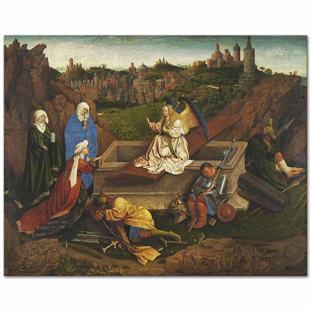 Jan van Eyck Mezar Başında Üç Meryem Kanvas Tablo