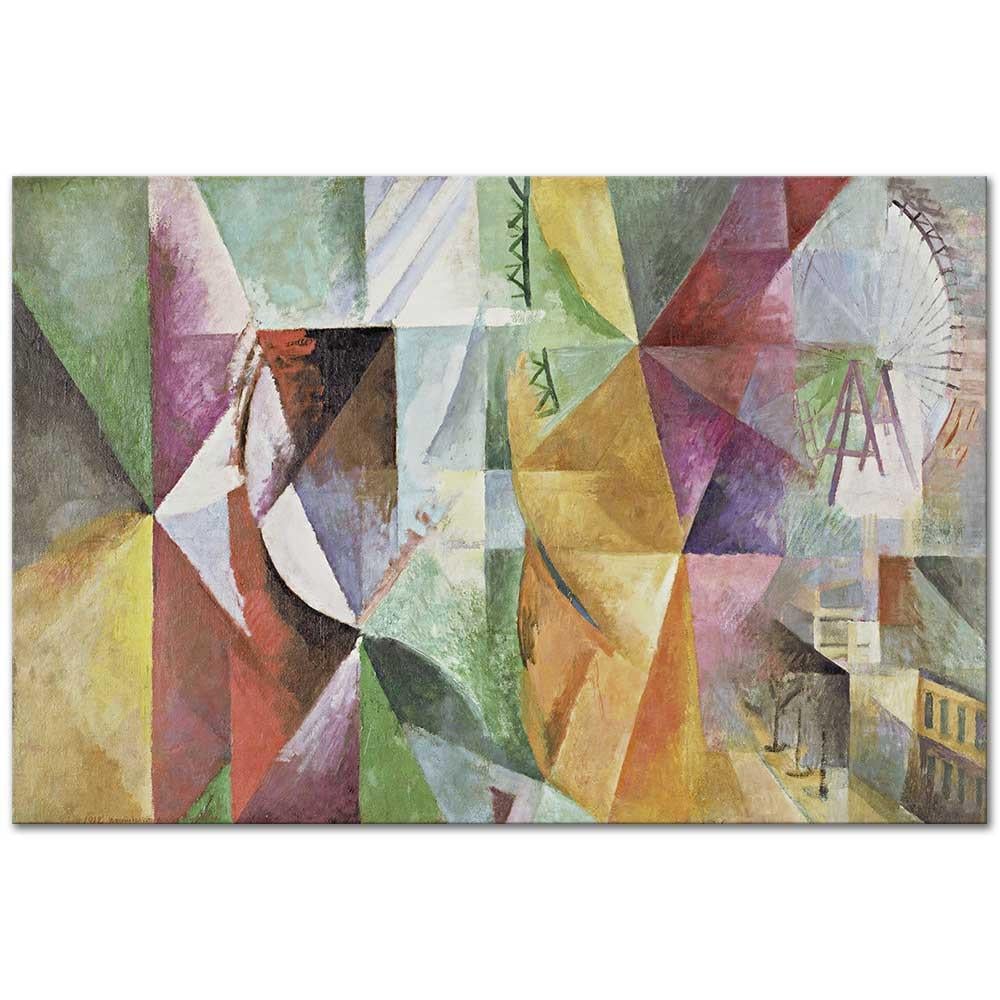 Robert Delaunay Üç Pencere, Kule ve Tekerlek Kanvas Tablo