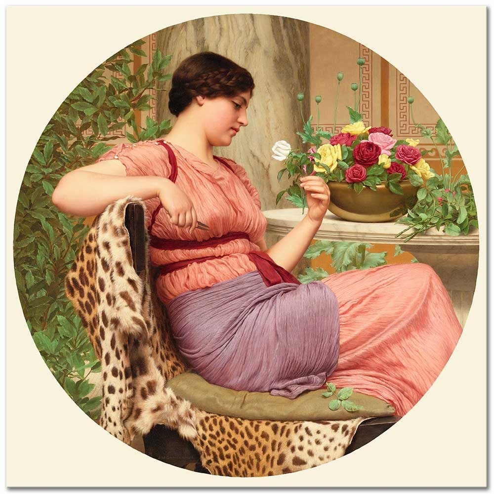 John William Godward Gül Zamanı Kanvas Tablo