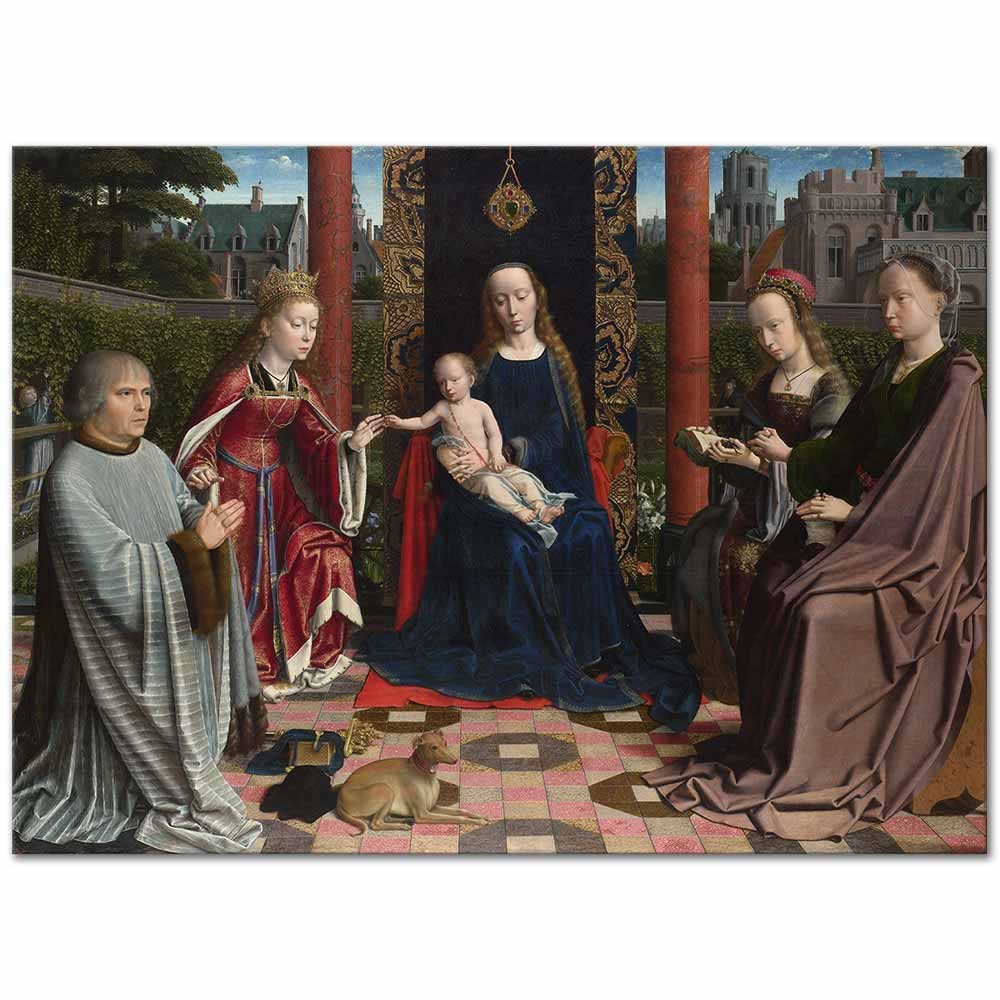 The Virgin and Child with Saints and Donor by David Gerard as Fine Art Print