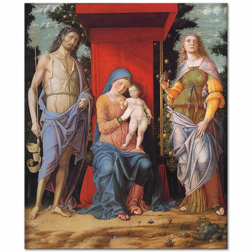 The Virgin and Child with Saints by Andrea Mantegna as Art Print