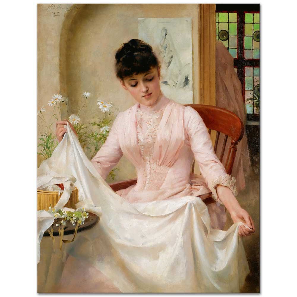 Thomas Benjamin Kennington Düğün Elbisesi Kanvas Tablo