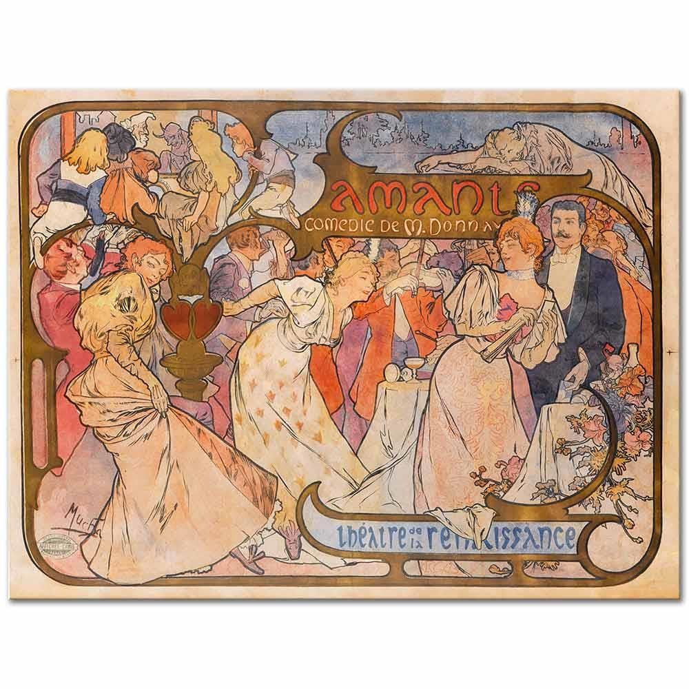 Theatre de la Renaissance by Alphonse Mucha as Art Print