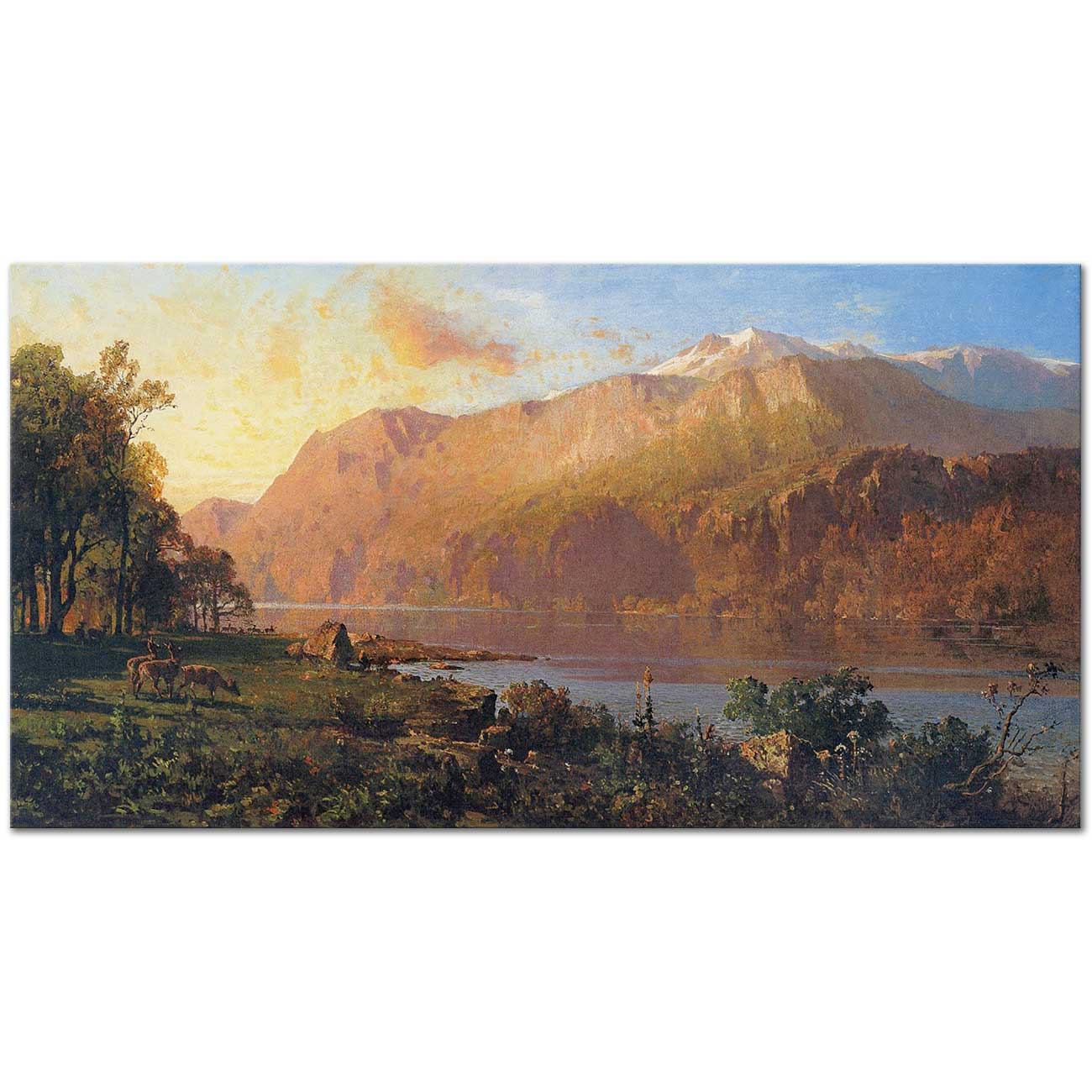 Thomas Hill Emerald Lake Near Tahoe Art Print