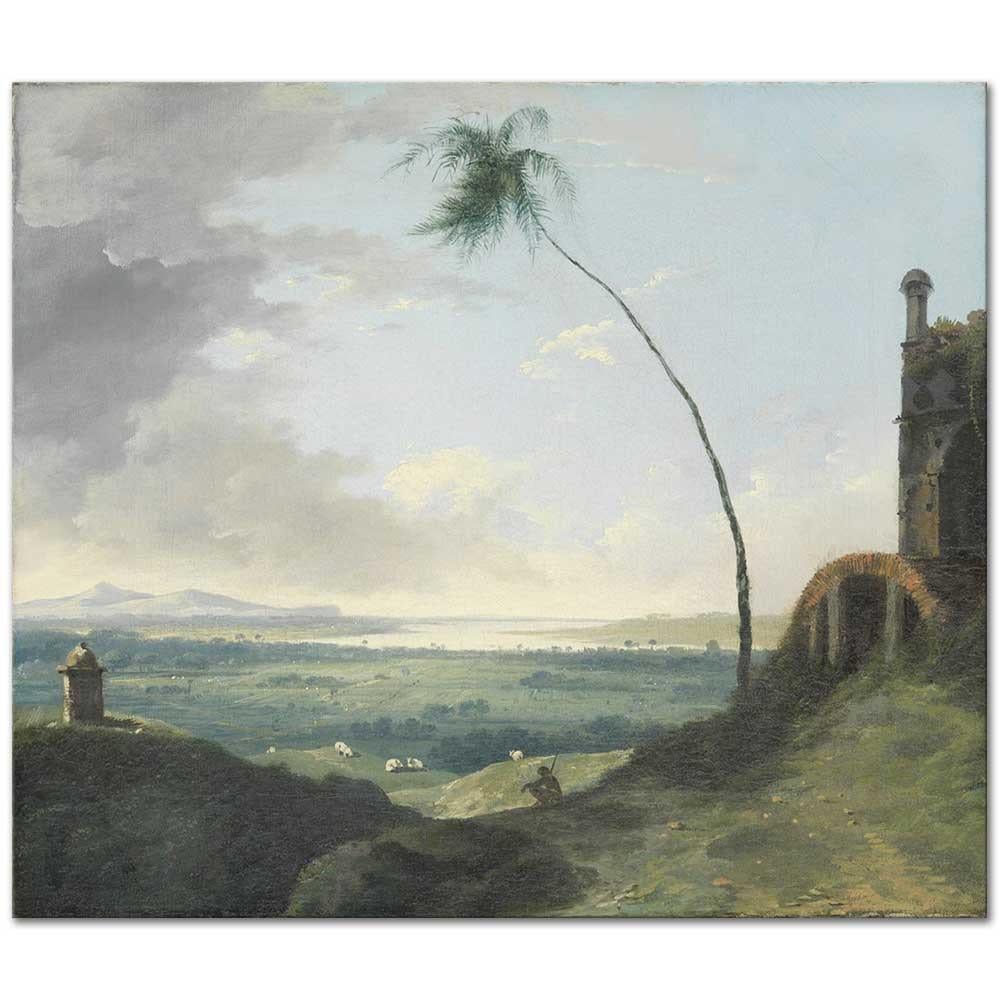 William Hodges Rajmahal Tepesinden Manzara Kanvas Tablo