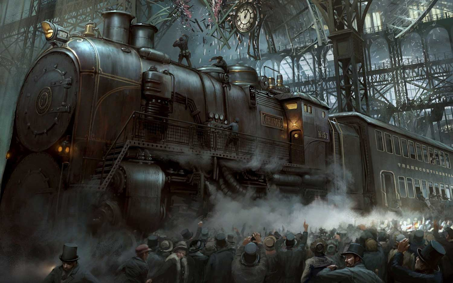 Transcontinental Steampunk Art Print